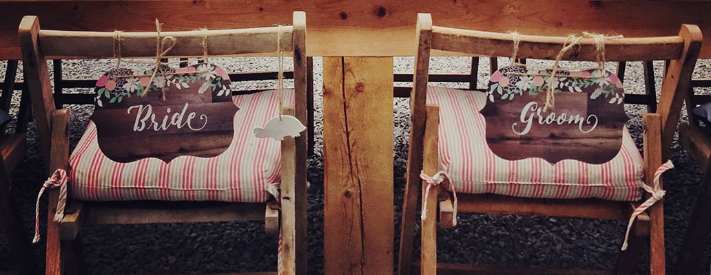 Bride and Groom chairs